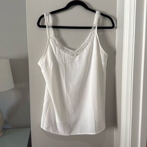 Lace white tank size medium